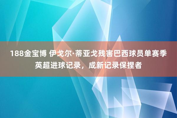 188金宝博 伊戈尔·蒂亚戈残害巴西球员单赛季英超进球记录，成新记录保捏者