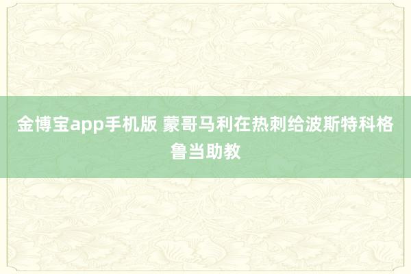 金博宝app手机版 蒙哥马利在热刺给波斯特科格鲁当助教
