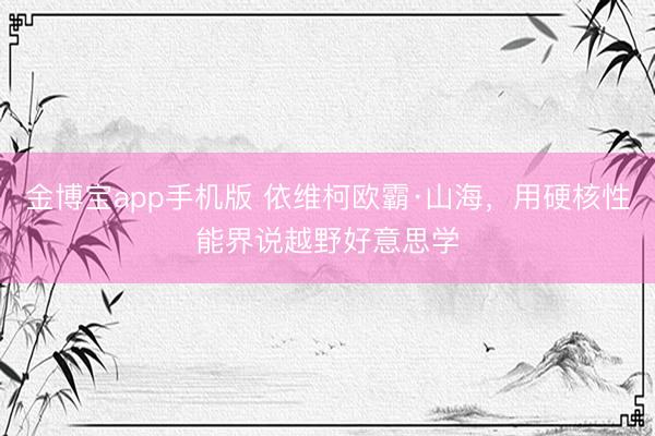 金博宝app手机版 依维柯欧霸·山海，用硬核性能界说越野好意思学