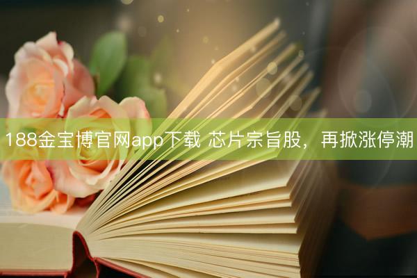 188金宝博官网app下载 芯片宗旨股，再掀涨停潮