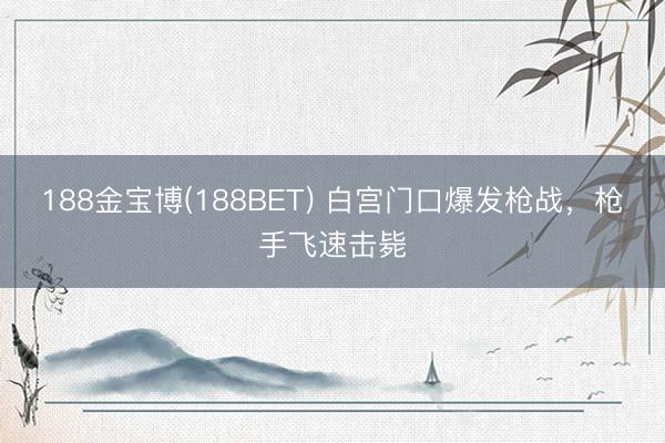 188金宝博(188BET) 白宫门口爆发枪战，枪手飞速击毙